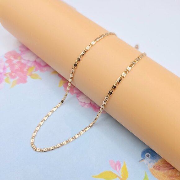 Elegant Box Link Rose Gold Chain Necklace for Men & Women, 19.7 Inch, XPNL0094 - Picture 3 of 11